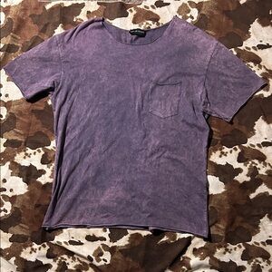 Heart & Dagger Purple Acid Washed T-Shirt M
